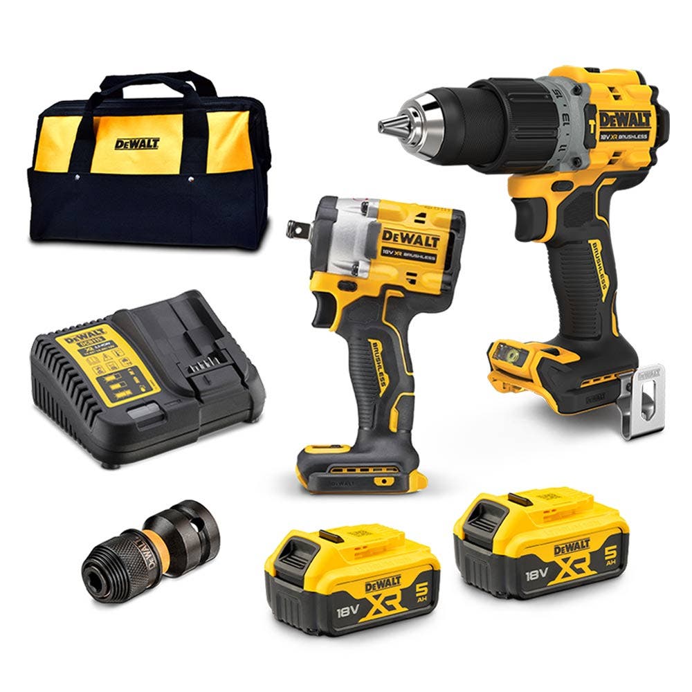 DEWALT 18V XR 2 PIECE BRUSHLESS COMBO KIT