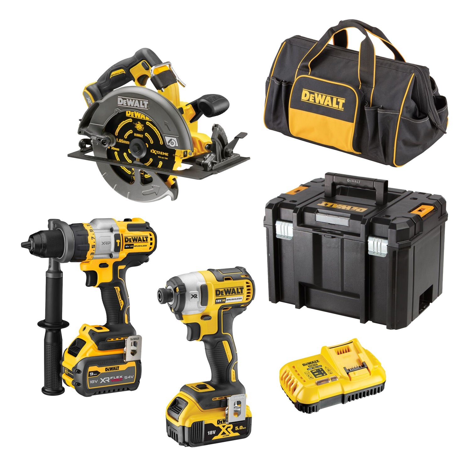 DEWALT 18V XR 3 PIECE KIT 9/5AH