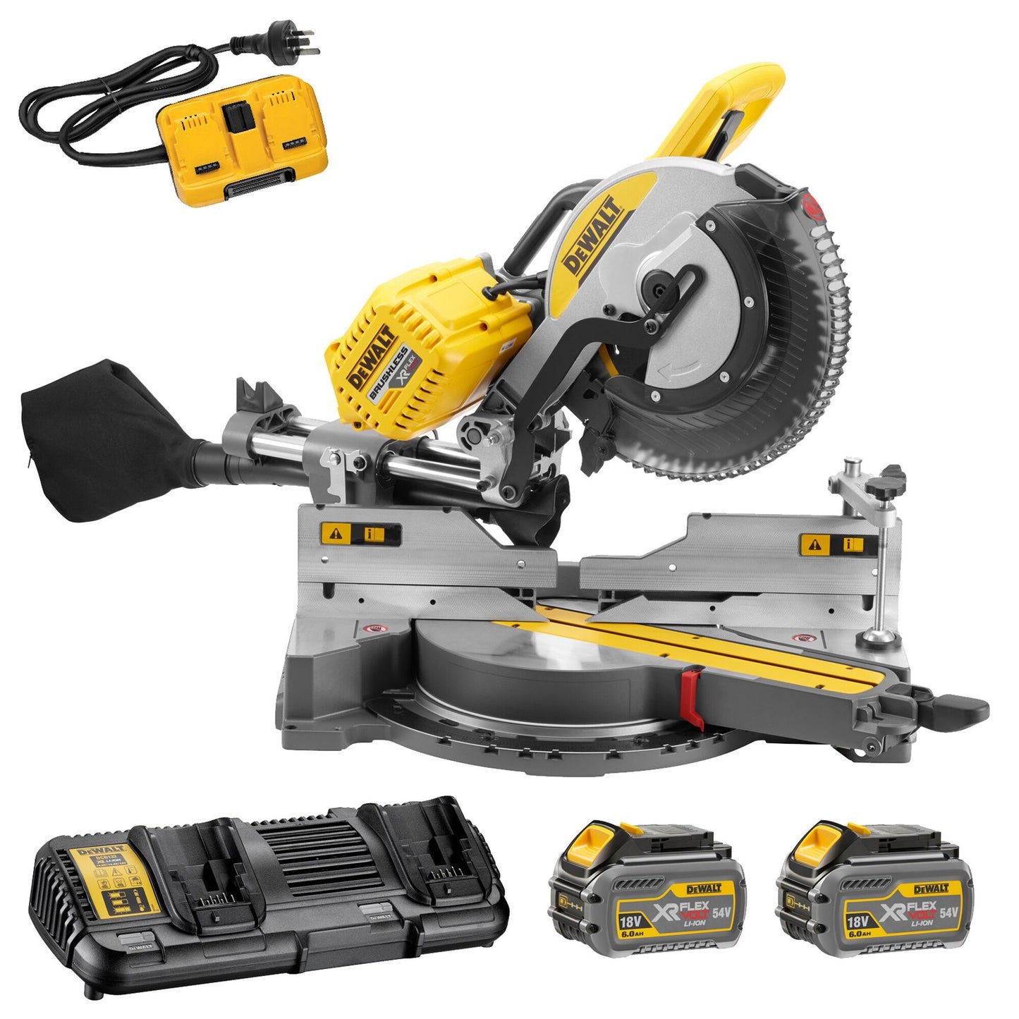 DEWALT 2X 54V 305MM FLEXVOLT MITRE SAW