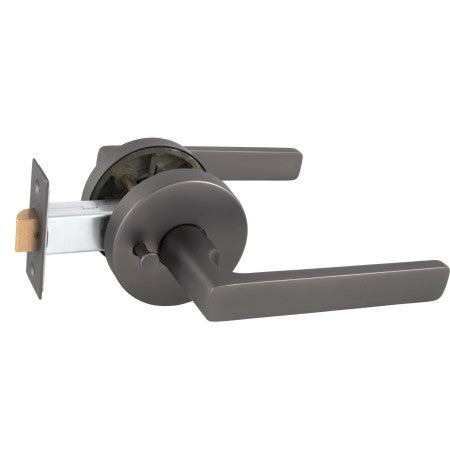 GAINSBOROUGH AVANT WITH QUICKFIX RIVERA PRIVACY LEVER SET WITH LATCH SATIN GRAPHITE