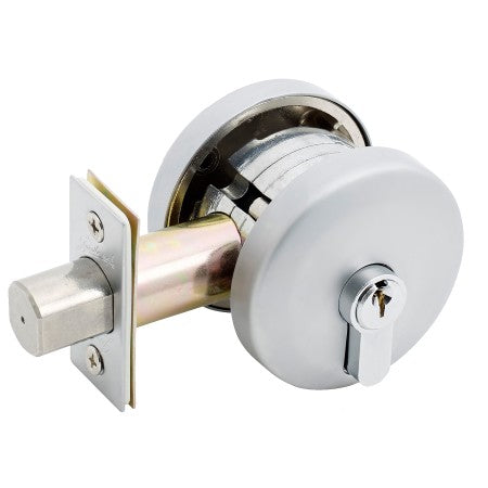 GAINSBOROUGH NEUE SMOOTH ROUND DOUBLE CYLINDER DEADBOLT SATIN CHROME