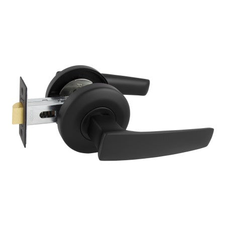 GAINSBOROUGH NEUE AURORA BRUSHED MATT BLACK PASSAGE LEVER SET