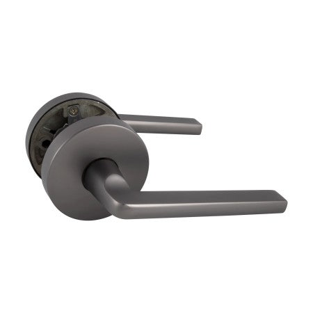 GAINSBOROUGH AVANT WITH QUICKFIX ALBA PASSAGE LEVER SET WITH LATCH SATIN GRAPHITE