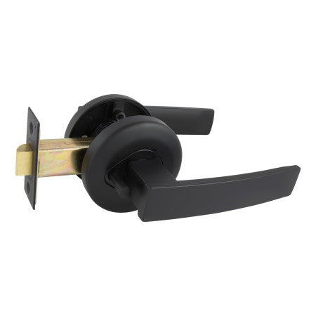 GAINSBOROUGH NEUE ANGULAR ROUND ROSE MATT BLACK PRIVACY LEVER SET