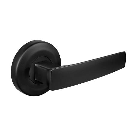 GAINSBOROUGH NEUE ANGULAR ROUND ROSE DUMMY TRIM LEVER MATT BLACK