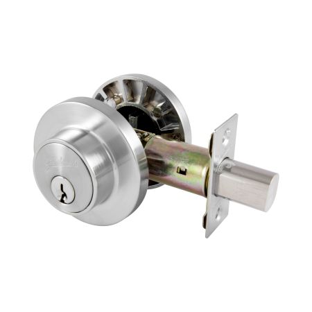 GAINSBOROUGH TRADEPRO CASS DOUBLE CYLINDER DEADBOLT SATIN CHROME