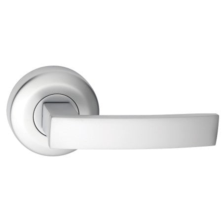 GAINSBOROUGH NEUE ANGULAR ROUND ROSE DUMMY TRIM LEVER SATIN CHROME
