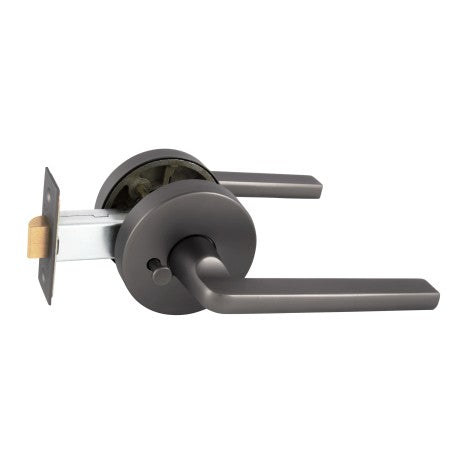 GAINSBOROUGH AVANT WITH QUICKFIX ALBA PRIVACY LEVER SET WITH LATCH SATIN GRAPHITE