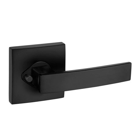 GAINSBOROUGH NEUE ANGULAR SQUARE ROSE LEVER SET MATT BLACK PRIVACY LEVER SET