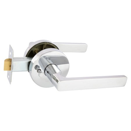 GAINSBOROUGH AVANT WITH QUICKFIX RIVERA PRIVACY LEVER SET WITH LATCH BRIGHT CHROME