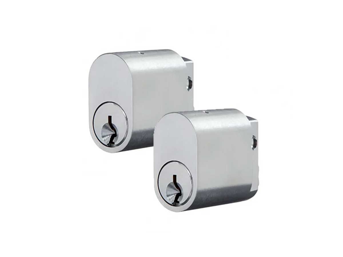 GAINSBOROUGH OVAL CYL 5 PIN SATIN CHROME KEYED