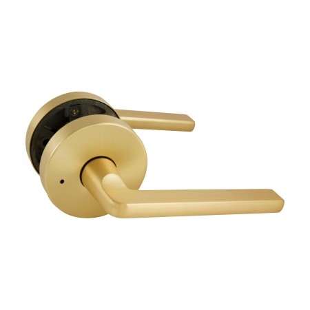 GAINSBOROUGH AVANT WITH QUICKFIX ALBA PRIVACY LEVER SET WITH LATCH SATIN BRASS