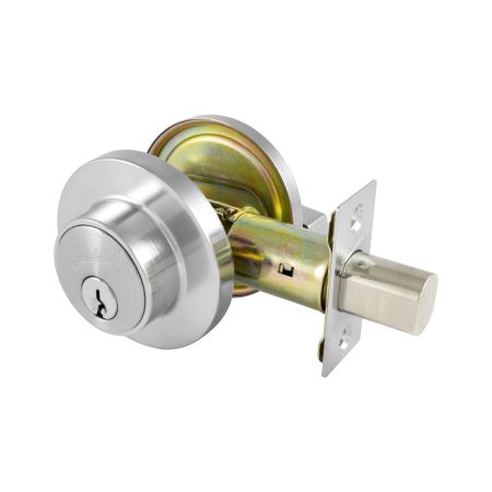 GAINSBOROUGH TRADEPRO CASS SINGLE CYLINDER DEADBOLT SATIN CHROME