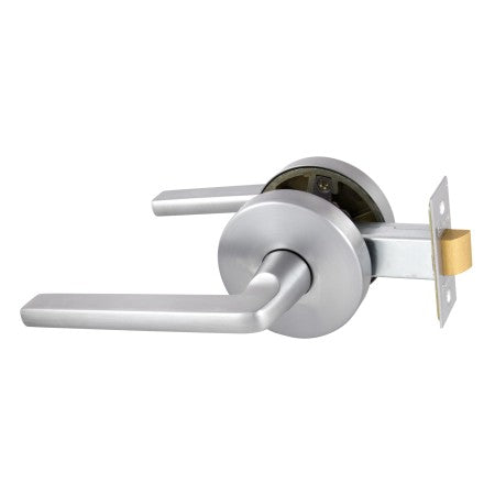 GAINSBOROUGH AVANT WITH QUICKFIX ALBA PASSAGE LEVER SET WITH LATCH BRUSHED SATIN CHROME