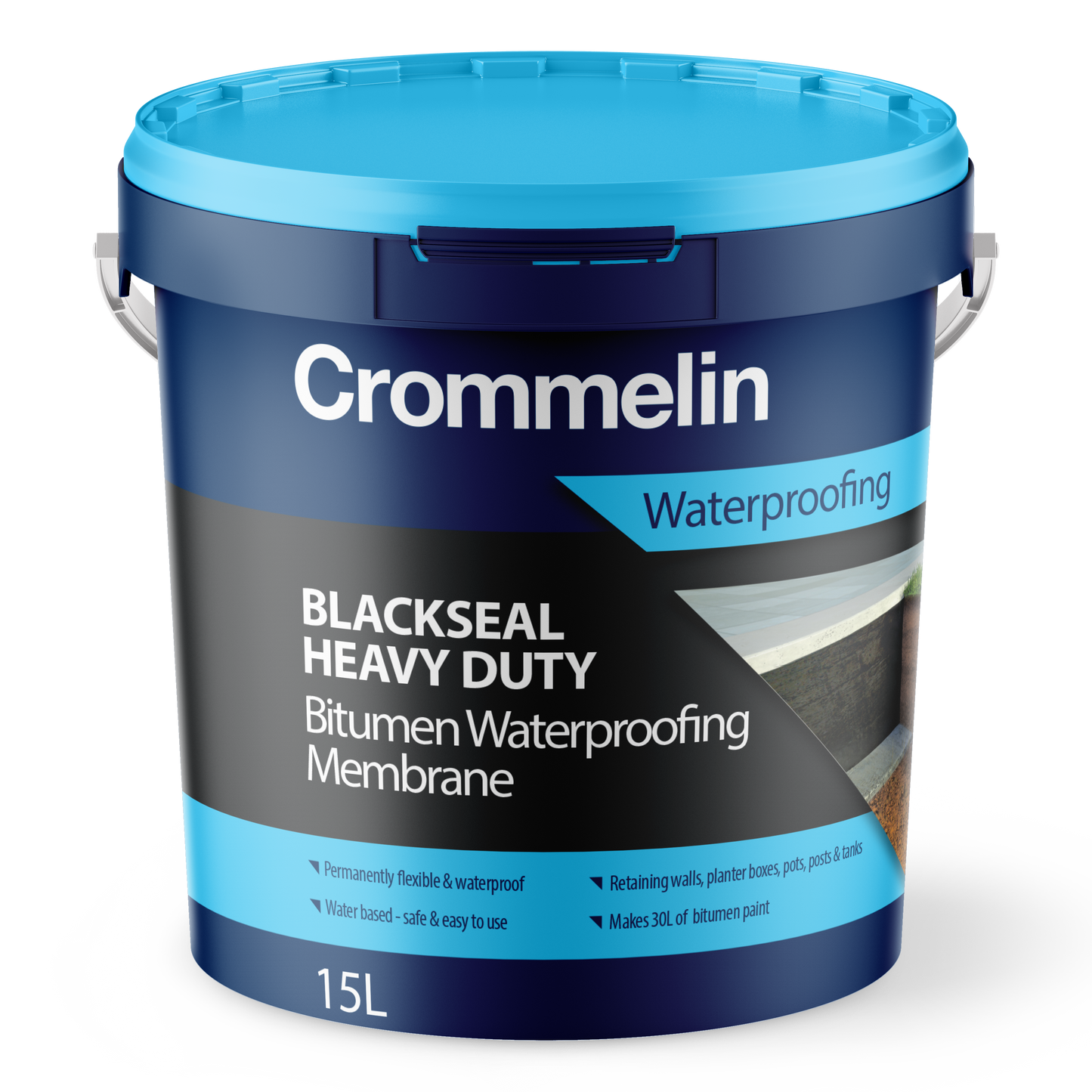 CROMMELIN BLACKSEAL HEAVY DUTY WATER BASED BITUMEN 4L