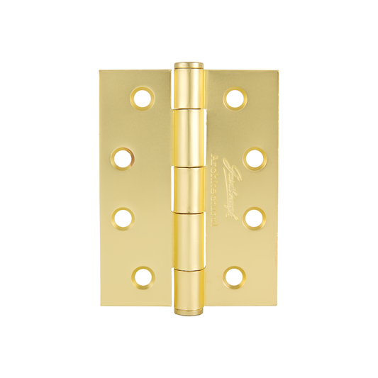GAINSBOROUGH HINGE FIXED PIN 100X75MM SATIN BRASS